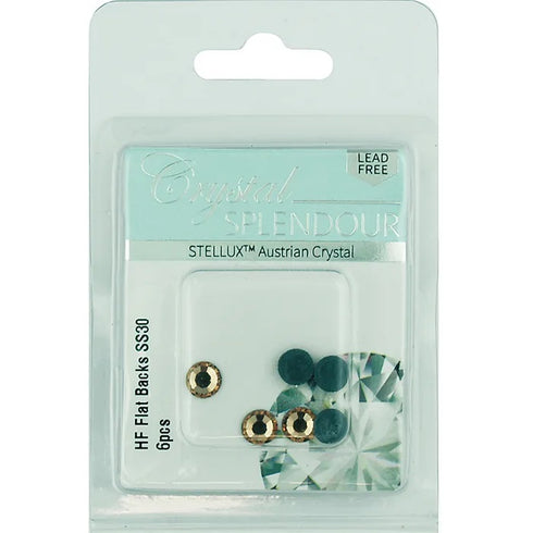 Light Topaz Colour Stellux HF Flat Back Crystal (available in 4 sizes)